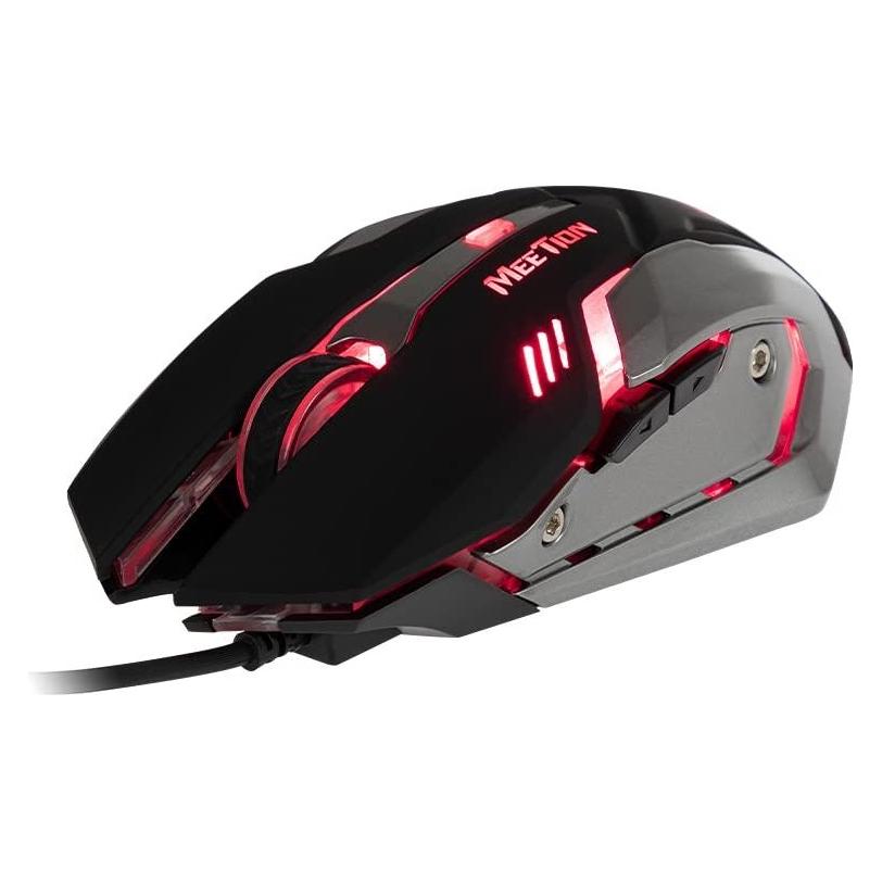 Meetion M915 Maus mit Kabel, schwarz, 2400 DPI (Kabelgebunden) (M915)