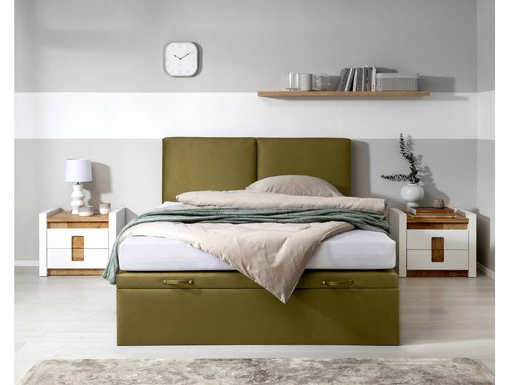Boxspringbett Bazem 160 x 200cm Samt Onoli Grün ohne Matratze
