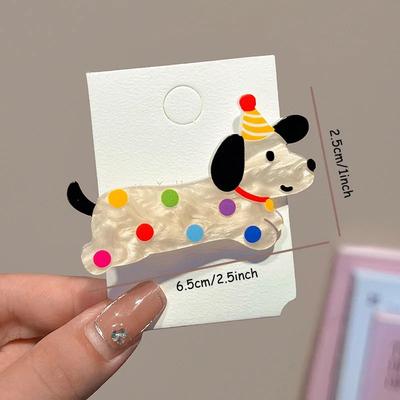 Uplift Treasures 5 Pack Cute Cartoon Hair Clips Dog & Cat Duckbill Hair Accessories For Girls And Party Styling a