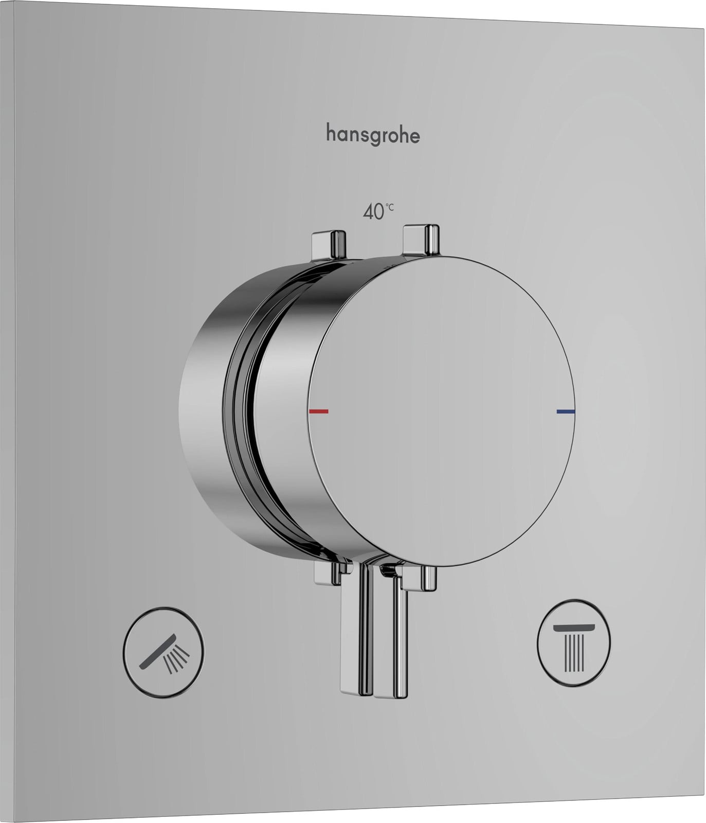 Hansgrohe Thermostaat UP Ecostat Comfort E complete set voor 2 verbruikers, chroom