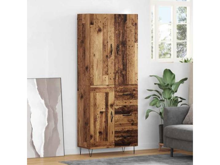 RJPLMFV Anrichte aus Holz, 2-teilig, Aufbewahrungsmöbel, Wohnzimmer Robustes Holz mit D-Pull-Metallgriffen, vielseitiges Design, für Esszimmer