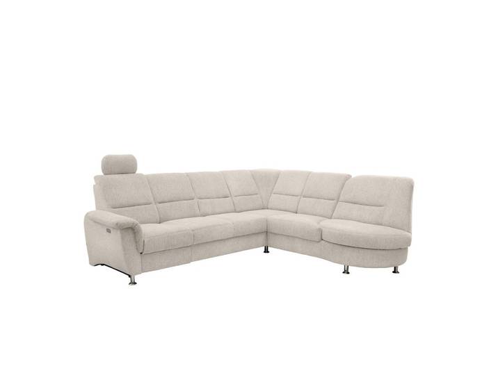 Ecksofa mit Relaxfunktion Parole Beige Chenille