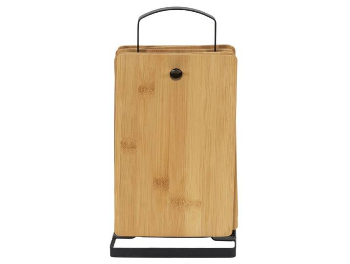 COOK CONCEPT Lot de 4 planches à découper en bambou avec support en métal