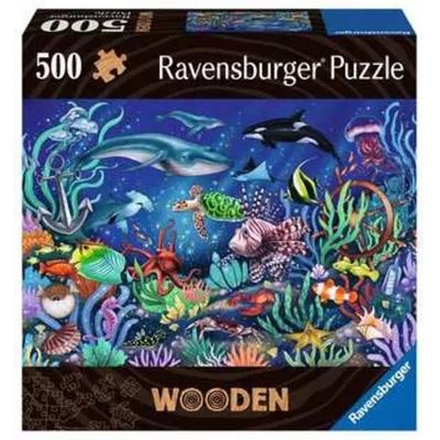 WOODEN Puzzle - Unten im Meer - Holzpuzzle für Erwachsene mit 500 Teilen