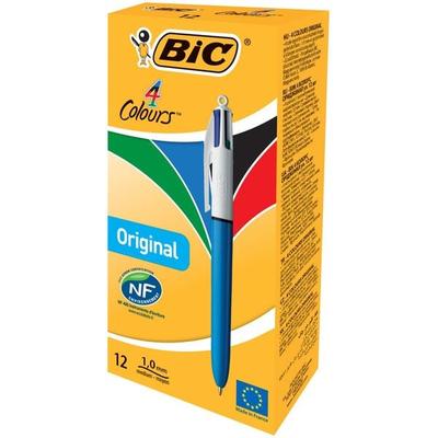 BIC Kugelschreiber 4 Colours Original 0.4mm, 12er Set