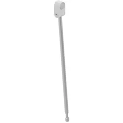 Hewi System 800 Bodenstütze 950.50.026XA98 Edelstahl matt geschliffen, senkrechte Länge 563 mm, Anbindung signalweiß