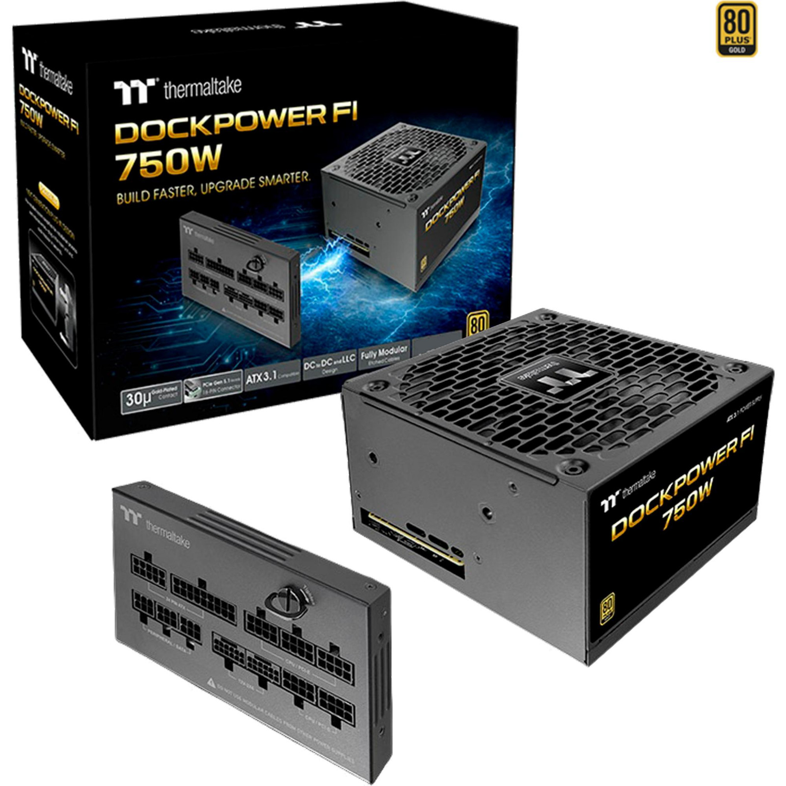 Thermaltake Dockpower FI 750W PC-voeding met 1x 12-pins high-power GPU-connector