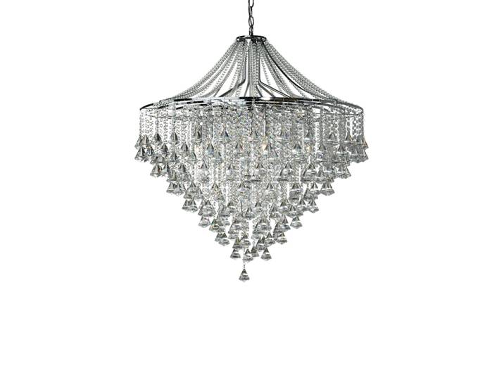 Design Pendellampe & Kronleuchter „Dorchester“, verschiedene Grössen Silber Searchlight