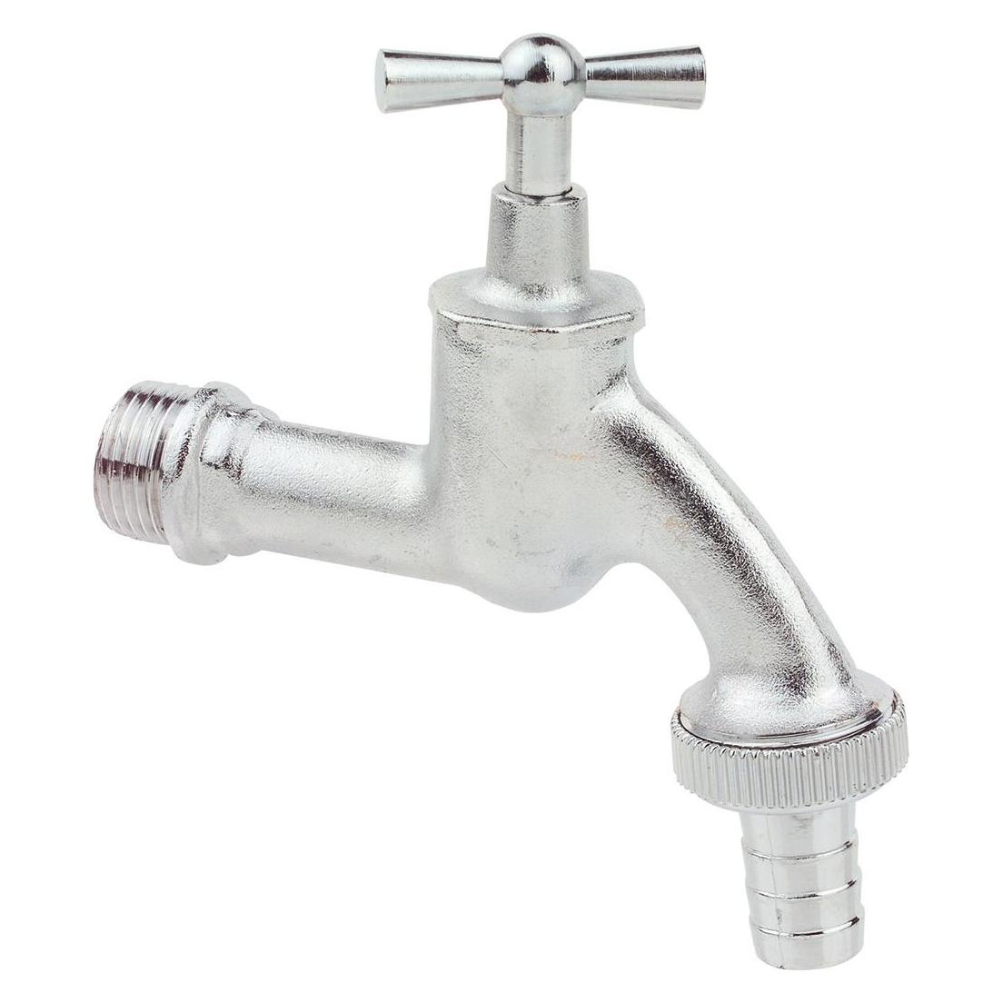 Kirchhoff MS Auslaufventil Knebelgriff, Chrom matt, 1/2AG x 3/4AG x 1/2T (986180155)