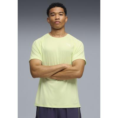 Laufshirt PUMA "M RUN VELOCITY TEE POLY", Herren, Gr. XXL, gelb (apple spritz), Web, Obermaterial: 100% Polyester, regular fit normal, Rundhals, Shirts Laufshirt, ergonomische Schnittführung, kurze Ärmel, Performance-T-Shirt