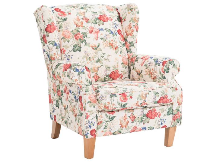 Landscape Ohrensessel Lesesessel, Mehrfarbig, Blume, 92x104x90 cm, Wohnzimmer, Sessel, Ohrensessel