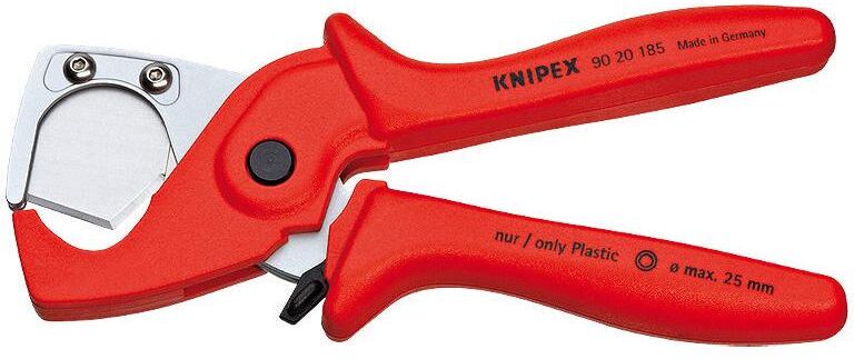Rohrzange KNIPEX "185 mm", grau (aluminiumfarben), B:19,2cm, Kunststoff, Metall, Zangen, Rohrzange aluminiumfarben Einheitsgröße