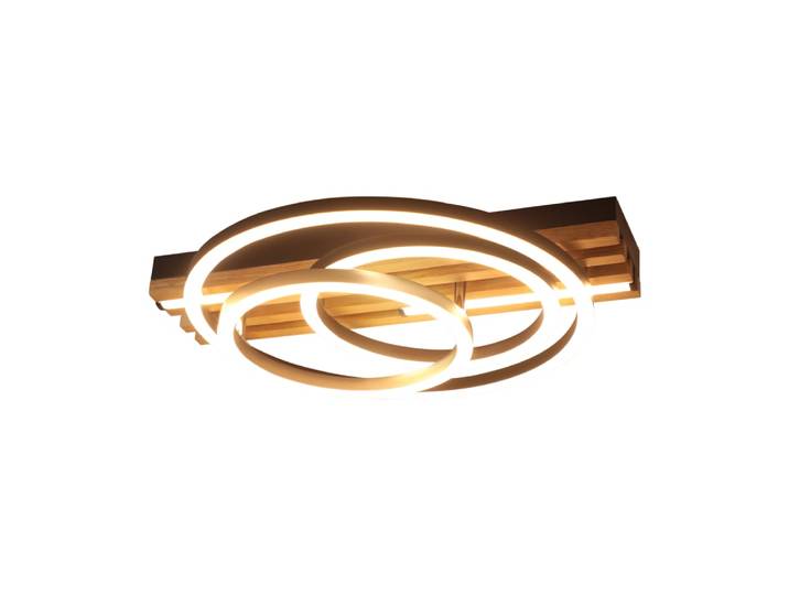 Plafonnier aluminium noir 38x32x8.8cm led 44w