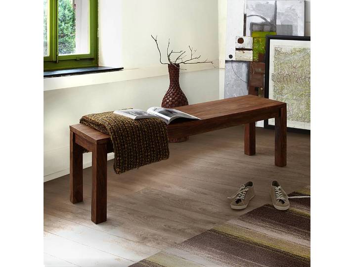 Sitzbank 140 x 45 x 40cm Braun/Sheesham