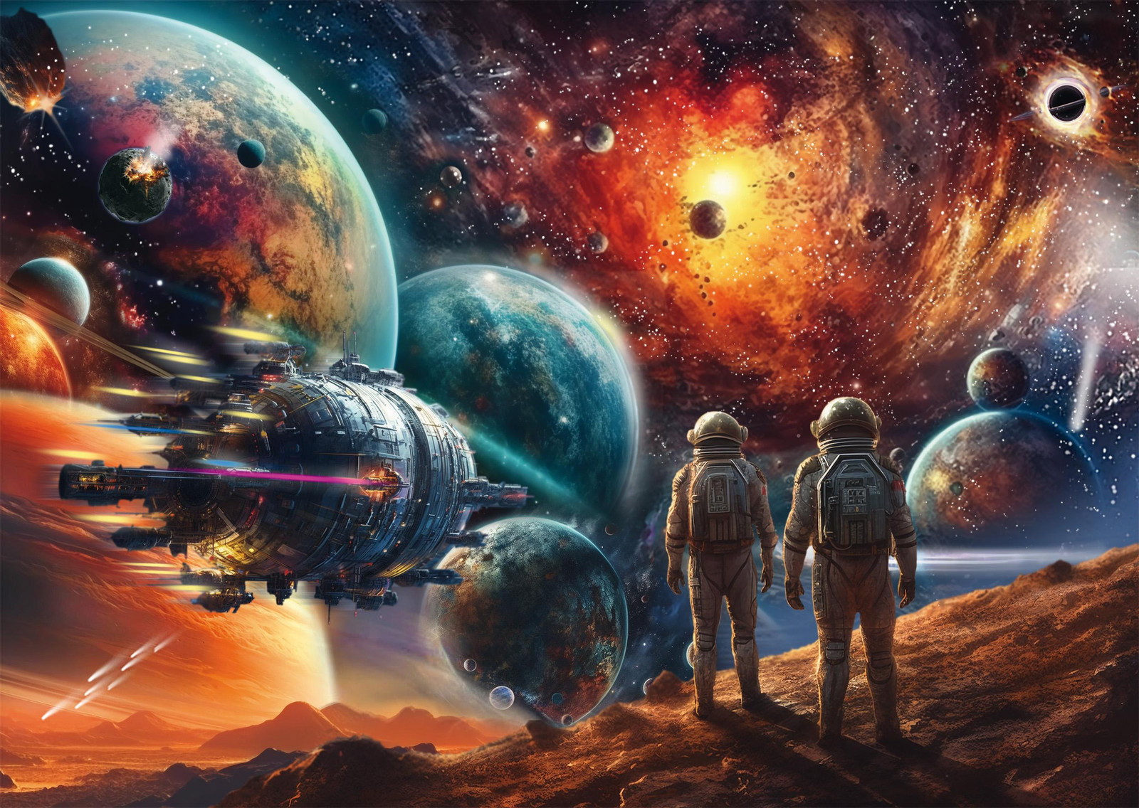 Schmidt Spiele Puzzel Michele Farella Kosmische kleurenpracht - Een reis door de ruimte 1000 stukjes