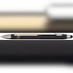Kugelschreiber Epsilon Touch mit Viscoglide-Technologie, schwarz/gold