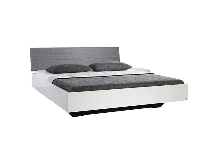 Rauch Möbel Bett, Weiss Hochglanz, Holzwerkstoff, 180x200 cm, Blauer Engel, Goldenes M, Made in Germany, Schlafzimmer, Bett, Doppelbetten