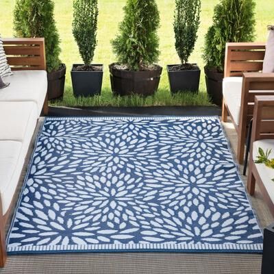 Alise Rugs Sundown Beach Floral Indoor/Outdoor Area Rug