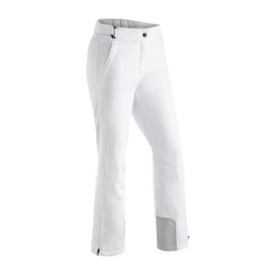 Skihose MAIER SPORTS "Steffi Slim", Damen, Gr. 40, Normalgrößen, weiß, 100% Polyester, Hosen Skihose, Damen Schneehose,atmungsaktiv, wind/wasserdicht, Slim Fit