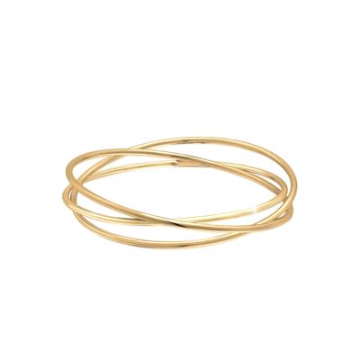Armreif ELLI PREMIUM "Armband Armreif Dreier Mehrreihig Verschlungen 925 Silber" Gr. 190, gold, Armbänder, Damen, 190, Silber 925 (Sterlingsilber), Armreif