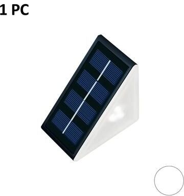 Uplifted Goods Outdoor Solar Step Lights Waterproof Decorative Lighting white
