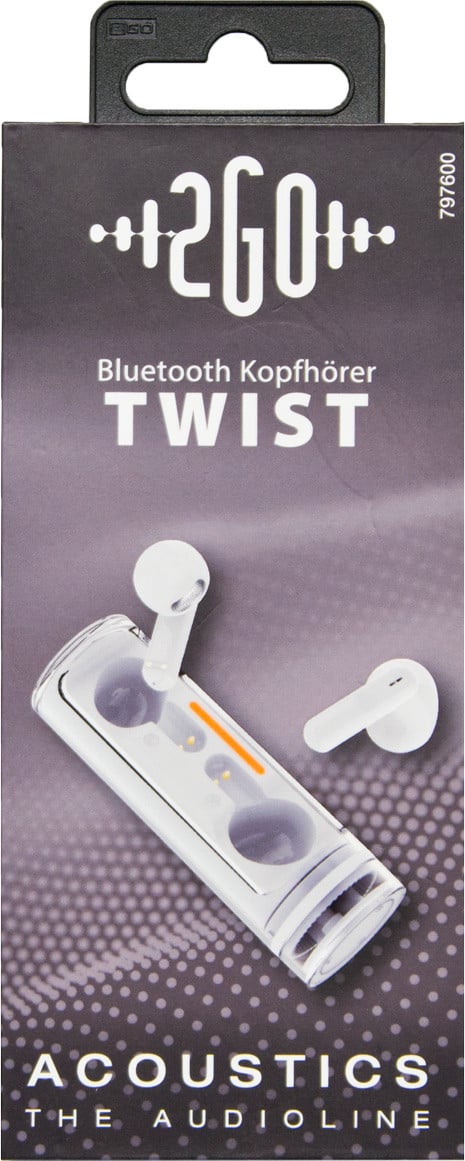 2GO 797600 Bluetooth Headset Acoustic Twist True Wireless Stereo