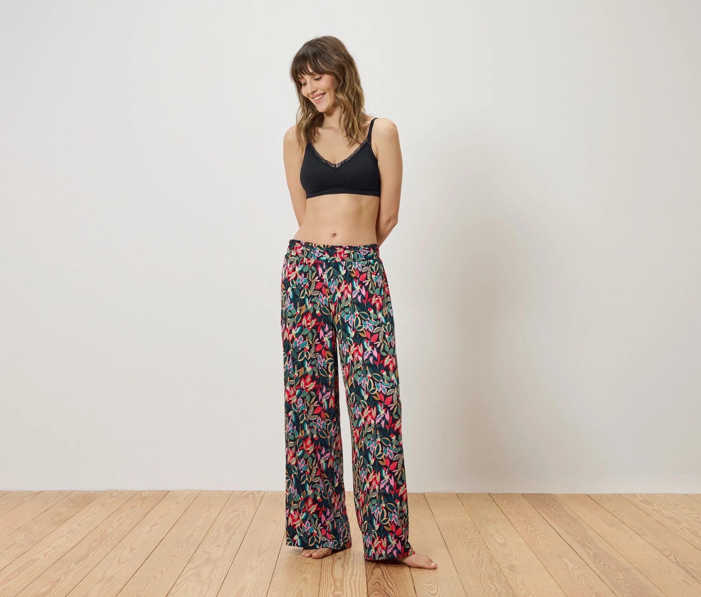 Tchibo - Web-Relaxhose - Damen - Gr. XL - schwarz/print