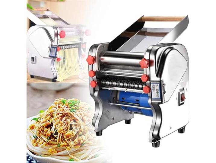 Elektrische 2-In-1-Nudelmaschine, 550W/750W Gewerbliche Teigausrollmaschine Teigtaschenformer, Nudelmaschine, Nudelpresse, Nudelmaschine Einstellbarer Dicke Für Lasagne Und Linguine FKM240