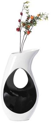 Uniquewise Modern floor vase, White Unique Trumpet Floor Vase, Home Interior Decoration, Modern Floor Vase, Tall Floor Vases