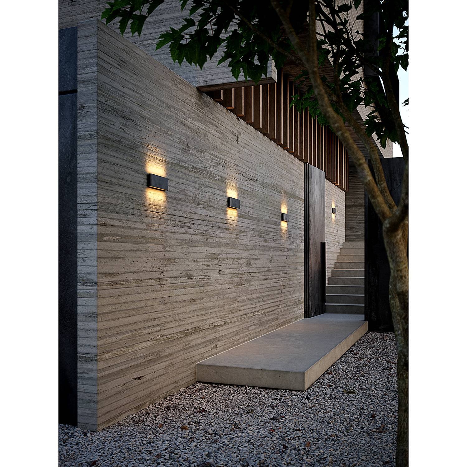 Nordlux Kinver LED Wandlamp zwart aluminium IP54
