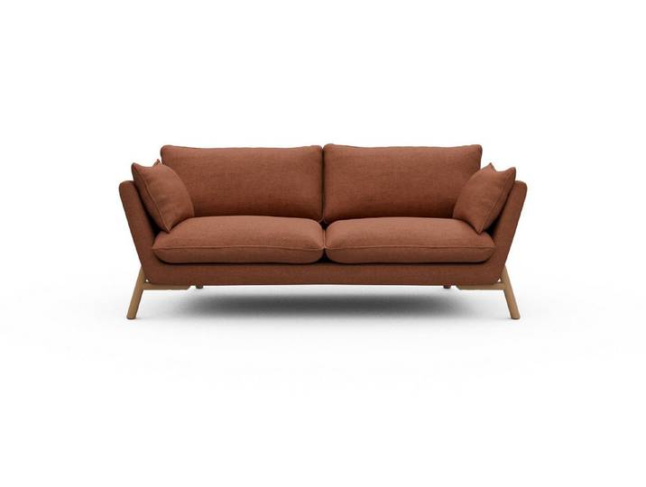 moebelfaktor Sofa Emil 2-Sitzer, schräg gestellte Armlehnen, hoher Rücken