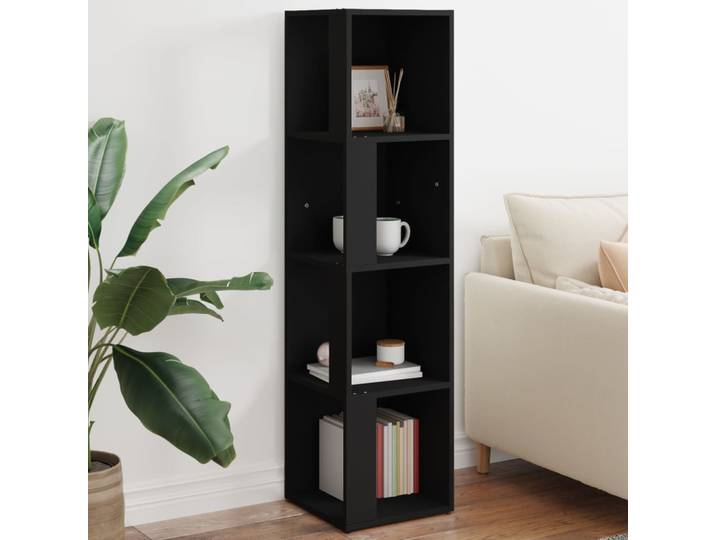 vidaXL Eckregal Schwarz 33x33x132 cm Holzwerkstoff