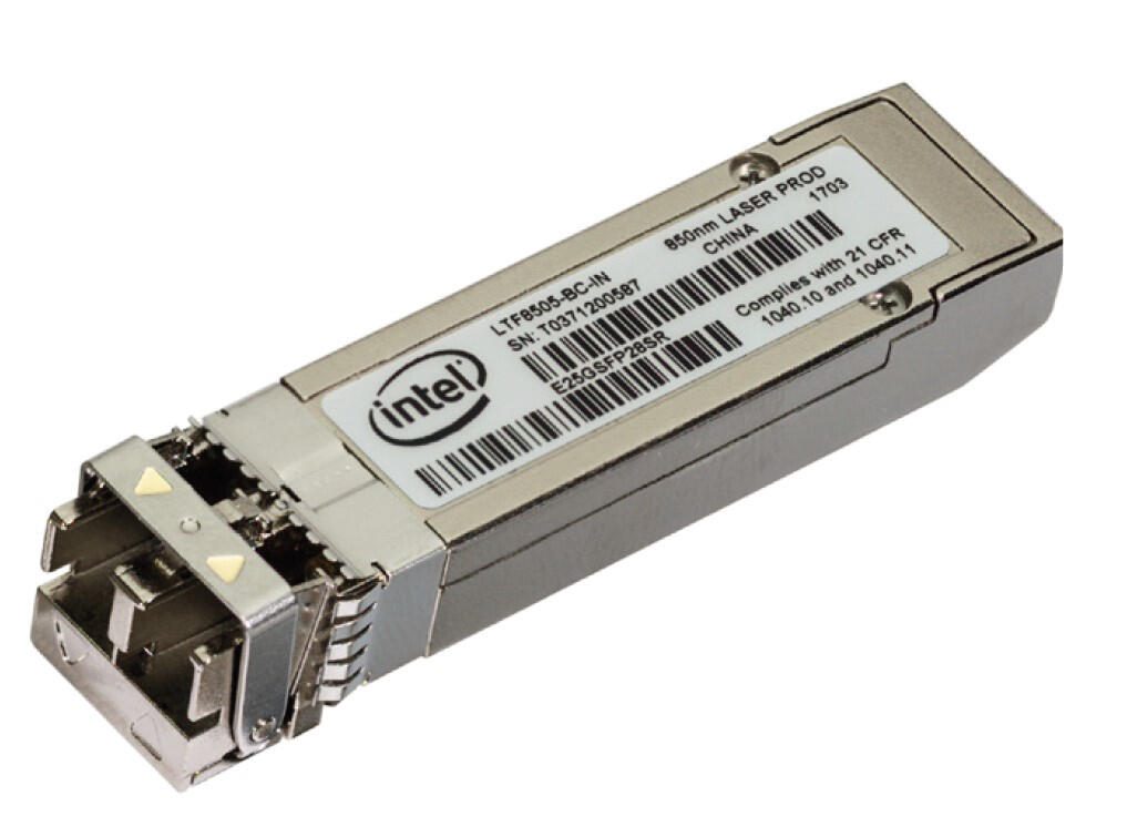 Intel Ethernet SFP28 Optics - SFP28 Empfängermodul - 10GbE, 25GbE - 10GBase-SR, 25GBase-SR - bis zu 100 m - 850 nm E25GSFP28SR