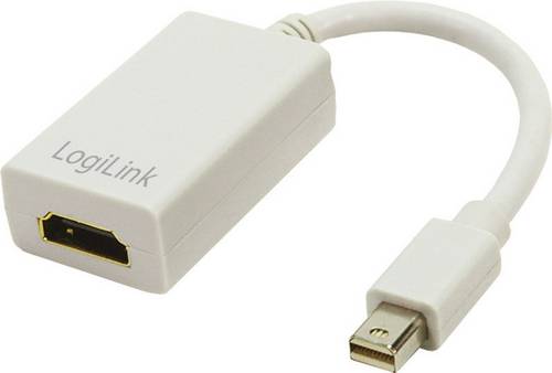 LogiLink CV0036A DisplayPort / HDMI Adapter [1x Mini-DisplayPort Stecker - 1x HDMI-Buchse] Weiß 10.00 cm