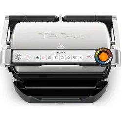 Tefal OptiGrill+ inkl. Grillzange Kontaktgrill (GC718D), Edelstahl, Kontaktgrill, Silber, Schwarz