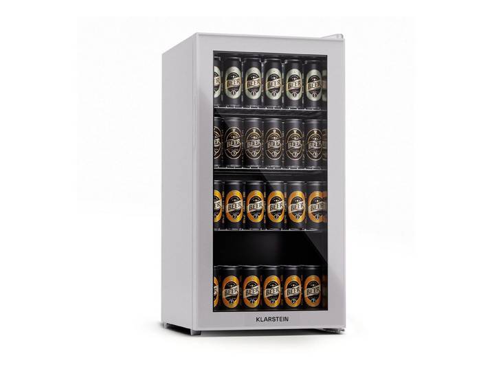 Klarstein Getränkekühlschrank Beersafe 74 Slim, 84 cm hoch, 43 cm breit, Bier Hausbar Getränkekühlschrank Flaschenkühlschrank Glastür
