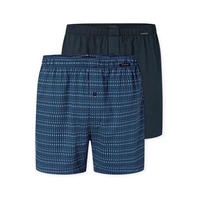 Weiter Boxer SCHIESSER "Boxershorts Multipack", Herren, Gr. 10, Webqualität, 901, sonstige, Webqualität, Obermaterial: 95% Baumwolle, 5% Elasthan, weit, Unterhosen, unktionaler Knopfleiste und sichtbarem Knopf