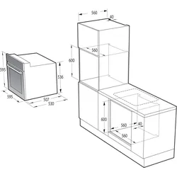 Multisystem-Backofen, 60 x 60 cm 