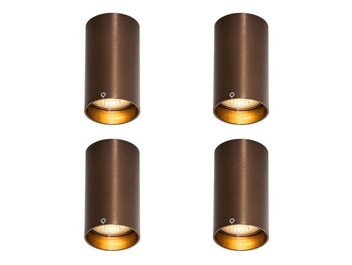 Lot de 4 spots modernes bronze foncé 5,5 cm - Tuba