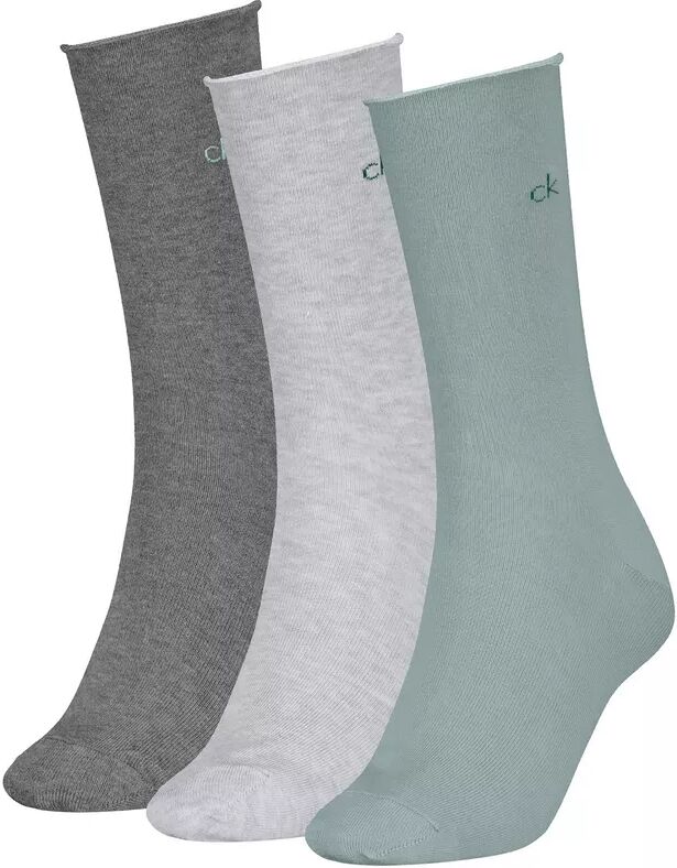 Calvin Klein - Socken, Waden 3 Pack, für Damen, Jade, Größe 35-38