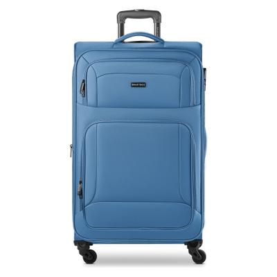 Trolley SMARTBOX "Edition 04 4 Rollen Trolley 78 cm mit Dehnfalte", Gr. 100 l, hellblau, Polyester, Koffer