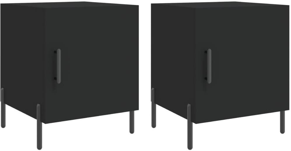 Latitude Run Introduce an air of modern charm to your interior with these bedside cabinets! Black 50cm H X 40cm W X 40cm D