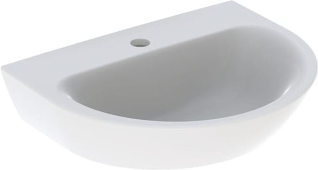 Geberit Renova Lavabo mural 50x40 cm, blanc, complet fermé, sans trop-plein (500498012)