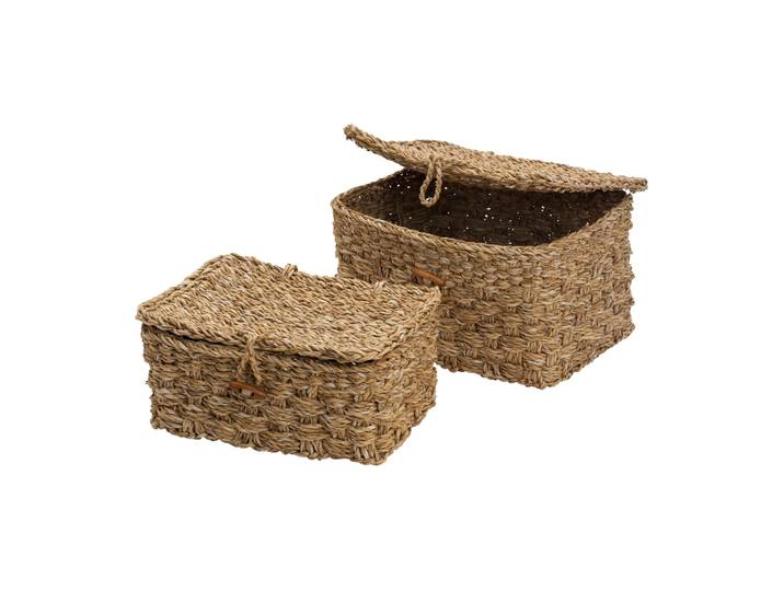 Dixie Panier de rangement Esther Lot de 2 Nature
