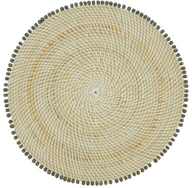 Saro Lifestyle Beaded Edge Design Table Mats (Set of 4)