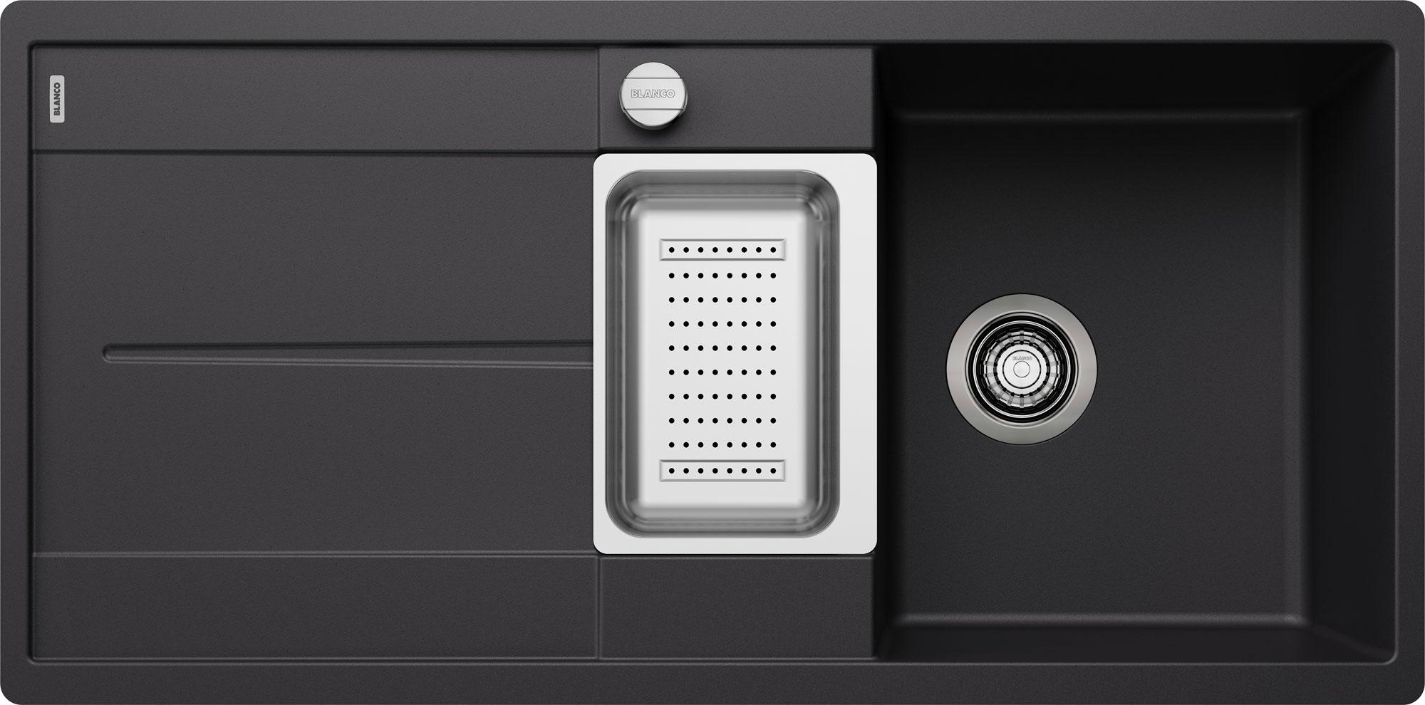 Spüle Blanco METRA 6 S-F 990 x 490 mm schwarz 525929