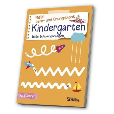 Mein Lern- & Übungsblock Kindergarten: Erste Schwungübungen, Gebundene Ausgabe von , Media Verlagsgesellschaft