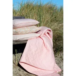 Chic Antique Kissenbezug Aix mit Vintage Streifenmuster, 50x35 cm, 50 x 35 cm, rosa