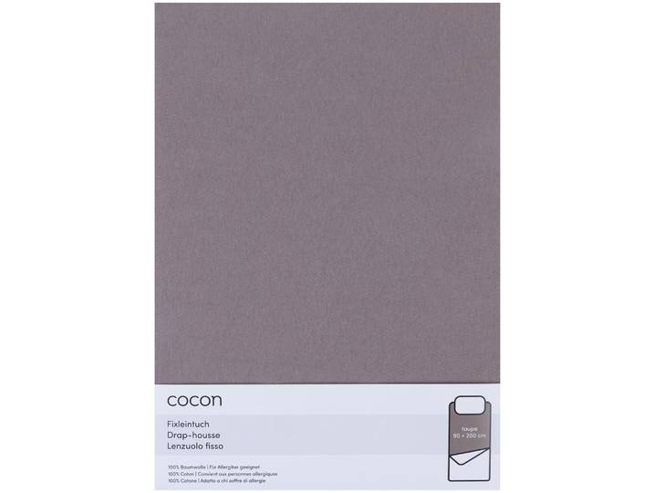 Fixleintuch COCON Taupe 90/100x200 cm - Material: Jersey - Fixleintuch