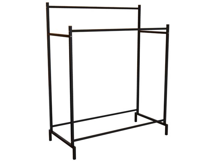 Mid.you Kleiderständer, Schwarz, Metall, 103x136x52 cm, standfeste Füsse, Jackenhalter, Schlafzimmer, Kleiderständer